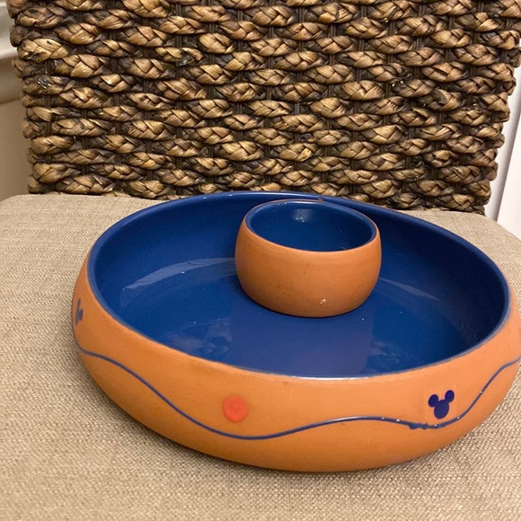 Disney Kitchen Disney Terra Cotta Dip And Chip Serving Bowl Poshmark